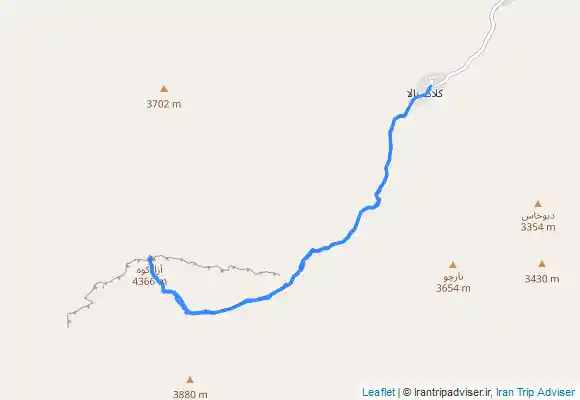 ترک جی پی اس صعود به قله آزاد کوه