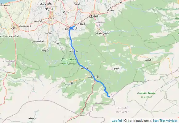 ترک جی پی اس قله خر‌ونرو از سمت ورپی