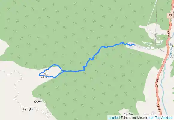 ترک جی پی اس Benom az paran - قله بنوم از روستای پرن