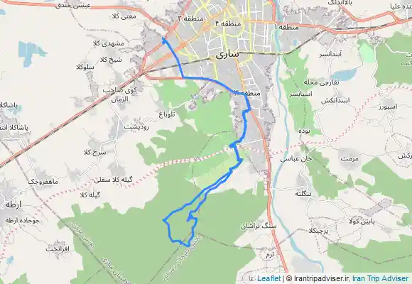 ترک جی پی اس مهدشت به مهدشت از جن دره و زیر کلبه
