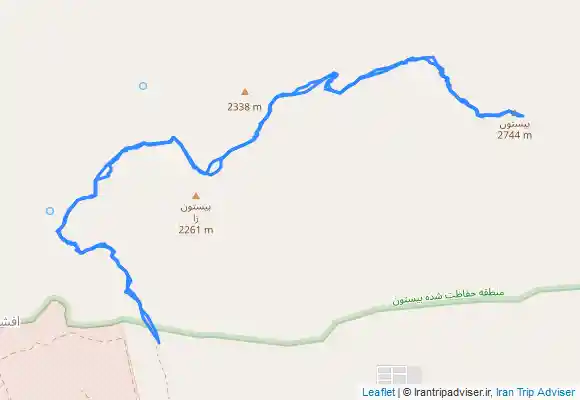 ترک جی پی اس قله بیستون