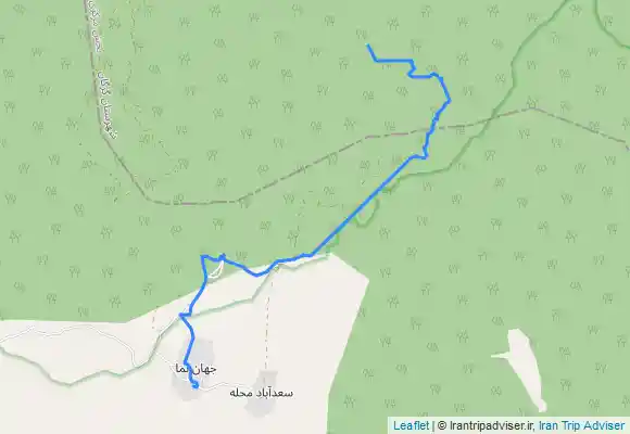 ترک جی پی اس پیمایش تخت میرزا تا روستای جهان نما همراه با گذر از کنار صخره ها