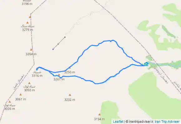 ترک جی پی اس قله شیر باد