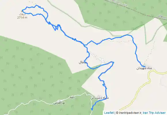 ترک جی پی اس امامزاده شاه شهیدان - Dorfak peak - Sīāh Dasht Bon