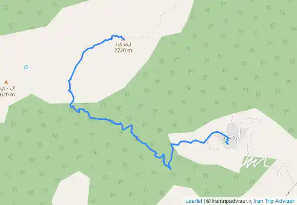 ترک جی پی اس رکابزنی قله ارفع کوه