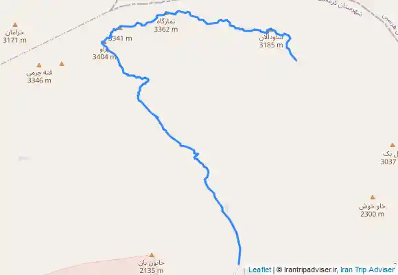 ترک جی پی اس خط الراس پراو ، نمازگاه ،شاودالان