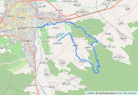 ترک جی پی اس دوچرخه لاکدشت کبلاقا، جنگل بندافروز