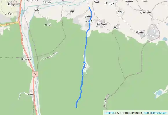 ترک جی پی اس Baleyrān - چشمه لاله زار بلیران