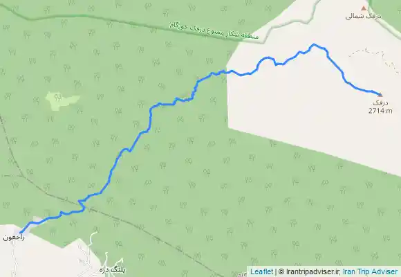 ترک جی پی اس مسیر صعود به قله درفک( گیلان)