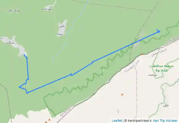 ترک جی پی اس مسیر سنگده به آبشار اوبن