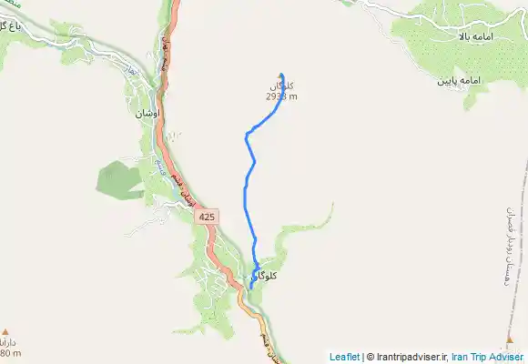 ترک جی پی اس صعود به قله اورجین از روستای کلوگان