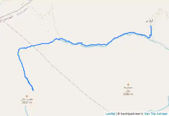 ترک جی پی اس قله هفت خوان از آزادبر