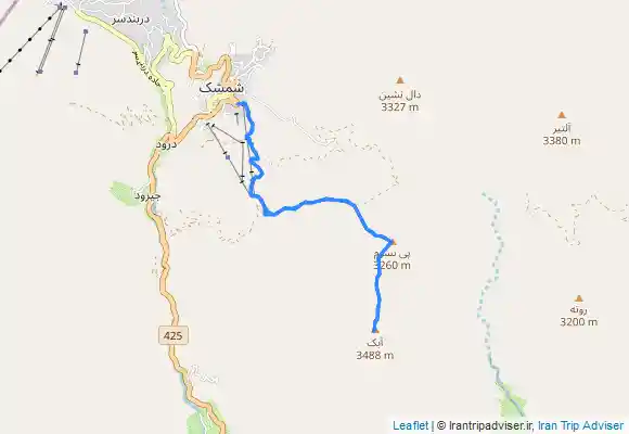 ترک جی پی اس صعود زمستانه قلل پی نسوم و آبک...