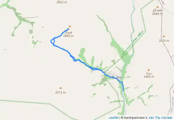 ترک جی پی اس قله قوچگر دیزیاد بالا