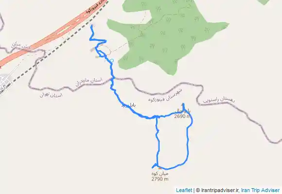 ترک جی پی اس قله میانکوه and قله پاپونچال ۲۶۹۰ 