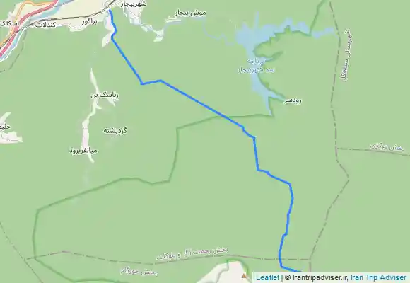 ترک جی پی اس پیمایش از روستای دولیسرا شهربیجار به کفتار خوانی درفک