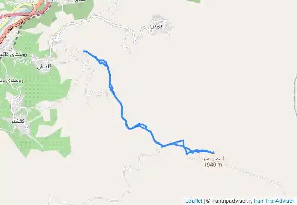 ترک جی پی اس قله آسمان سرا از روستای گلدیان رودبار - 97/02/21