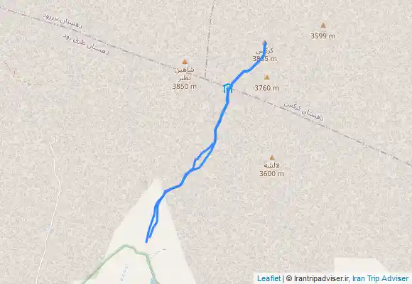 ترک جی پی اس صعود قله کرکس زمستانه