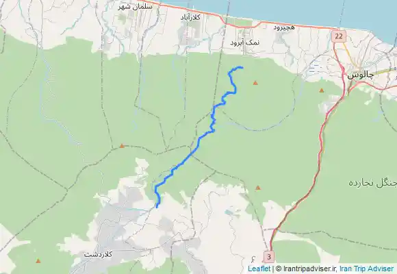 ترک جی پی اس مسیر کردیچال به تله کابین نمک آبرود