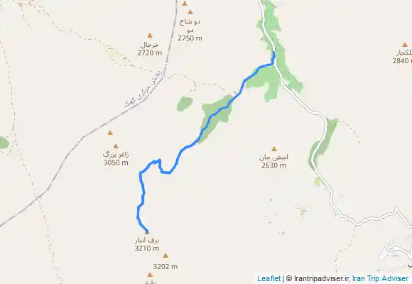 ترک جی پی اس . Mount barfanbar gomقله برف انبار قم