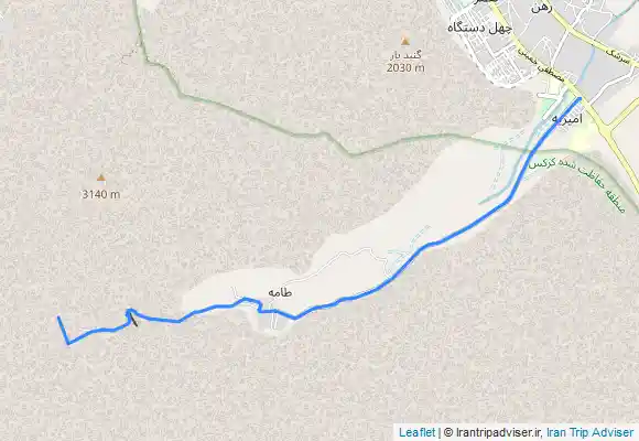 ترک جی پی اس آبشار طامه به نطنز