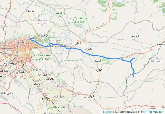 ترک جی پی اس مسیر برگشت از دریاچه آهنک و بازدید از غار رودافشان و برگشت به تهران