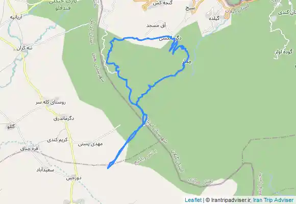 ترک جی پی اس آبی بیگلو به خط الراس فندوق لو به آق مسجد و دگرمانکشی و چملر و تلی بلاغی