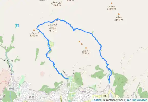 ترک جی پی اس دره‌ی دارآباد/قلل کلکچال/جمشیدیه