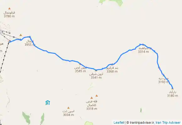 ترک جی پی اس توچال به دارآباد
