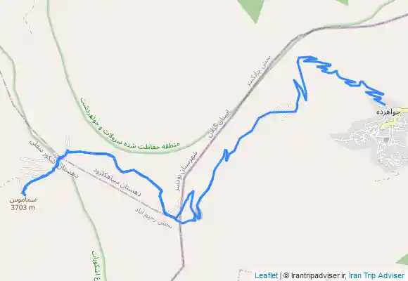 ترک جی پی اس قله سماموس از جواهرده