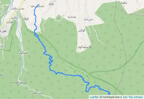 ترک جی پی اس مسیر چشمه های بازنشین علیا