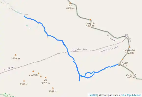 ترک جی پی اس صعود به قله نول جنوبی دنا