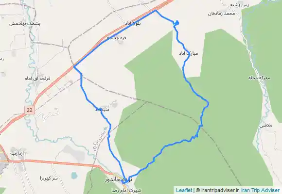 ترک جی پی اس نوده خاندوز- مبارک آباد - سید آباد - نوده خاندوز