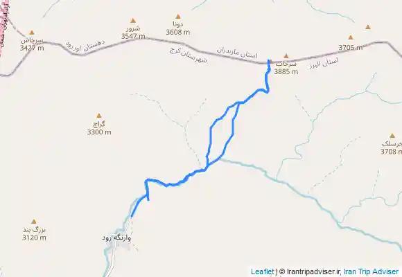 ترک جی پی اس کوه سرخاب مرز استان البرز و مازندران روستای وارنگه