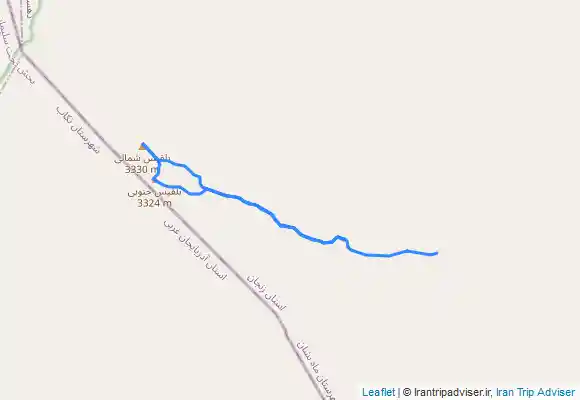 ترک جی پی اس مسير صعود قله بلقيس از جاده معدن