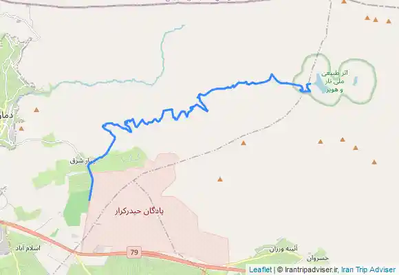 ترک جی پی اس دریاچه تار تا داخل شهر دماوند