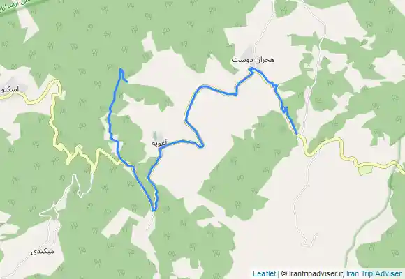 ترک جی پی اس Agvieh waterfall آبشار آغویه در منطقه کلیبر