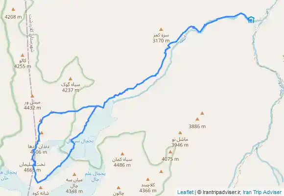 ترک جی پی اس خط راس سیاه گوک، رستم نیش، دندان اژدها ، تخت سلیمان