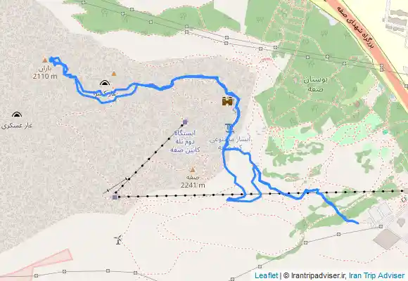ترک جی پی اس آبشار كوه صفه، and قله دوقلو