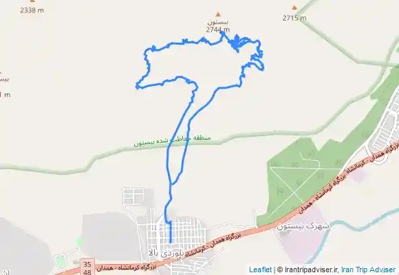 ترک جی پی اس جانپناه يال سخت بيستون - تراورس لول سخت و فرود از مسير ميانی