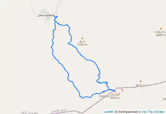 ترک جی پی اس قله گاوکشان