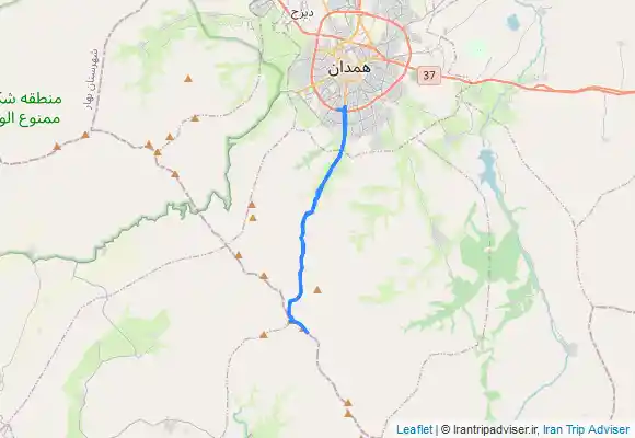 ترک جی پی اس yakhachal peak from darreh morad beig - یخچال همدان از دره مرادبیگ