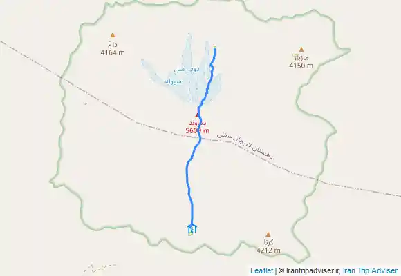 ترک جی پی اس DAMAVAND: Camp 2 north route - Camp 2 south route