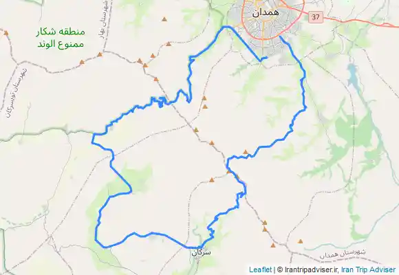 ترک جی پی اس مسیر تخت رستم به قله یخچال و برگشت از شهرستانه به همدان