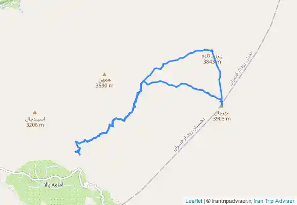 ترک جی پی اس مهرچال و پیرزن کلوم mehrchal and pirezan kolom peak