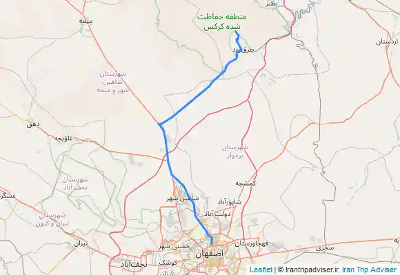 ترک جی پی اس Karkas Mount to Isfahan-Car Trail - کوه کرکس به اصفهان با اتومبیل