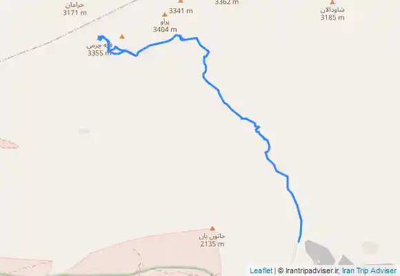 ترک جی پی اس صعود زمستانی قله زیبا و فنی قته چرمی