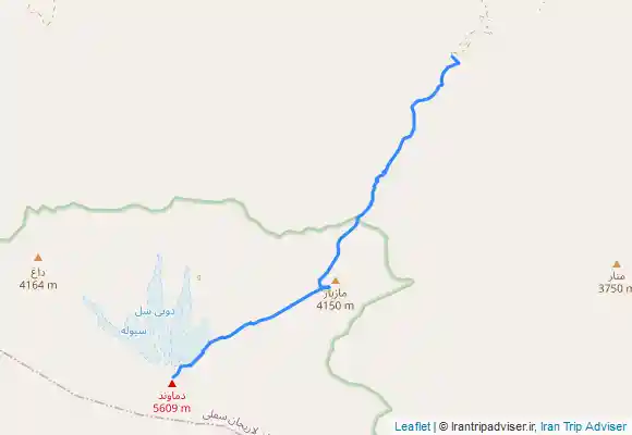 ترک جی پی اس قله دماوند مسیر شمال شرقی از گردنه سر ناندل و تخت فریدون - Damavand Summit
