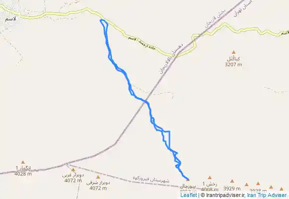 ترک جی پی اس قله سوزچال خط الراس دوبرار - جاده لاسم جاده هراز آمل