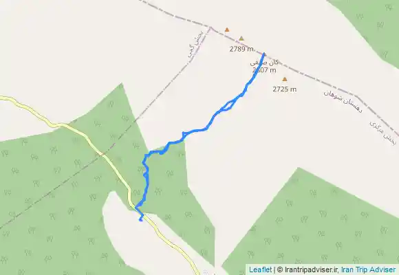 ترک جی پی اس مسیرصعود به قله کان صیفی